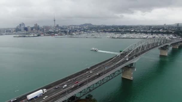 Viaduct Harbour Auckland Nueva Zelanda Diciembre 2019 Amazing Auckland Harbour — Vídeos de Stock