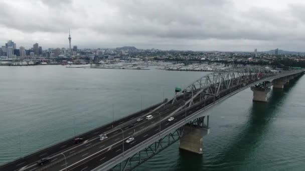 Viadukt Harbour Auckland Nový Zéland Prosince 2019 Amazing Auckland Harbour — Stock video