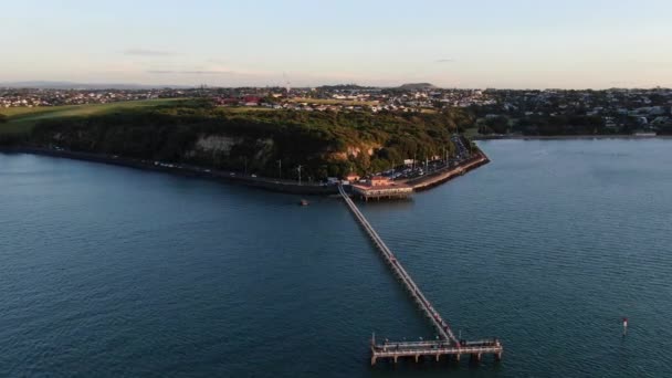 Viaduct Harbour Auckland Nova Zelândia Dezembro 2019 Judges Bay Okahu — Vídeo de Stock