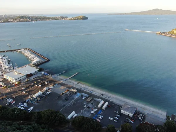 Port Viaduc Auckland Nouvelle Zélande Décembre 2019 Belle Scène Entourant — Photo