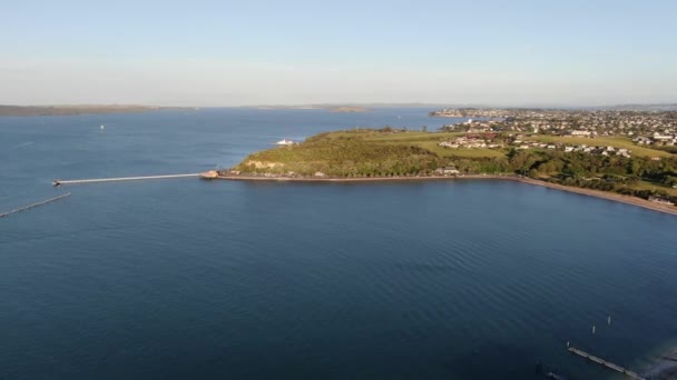 Viaduct Harbour Auckland Yeni Zelanda Aralık 2019 Judges Bay Okahu — Stok video