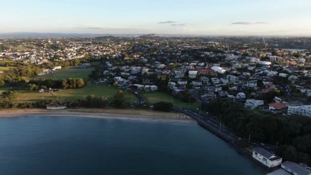 2019年12月29日 ビアドュート港 プリンセス ワーフエリア マリーナベイ ウィンヤード セント メアリーズ湾 ウェステンを囲む美しいシーン すべてのニュージーランド北島 — ストック動画