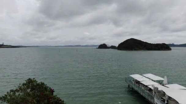 巴伊亚州 岛屿湾 新西兰 2019年12月30日 岛屿湾的风景海滨村 — 图库视频影像