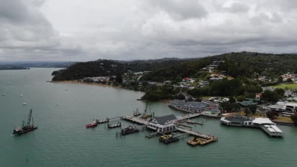 Paihia Bahía Las Islas Nueva Zelanda Diciembre 2019 Pueblo Costero — Vídeos de Stock