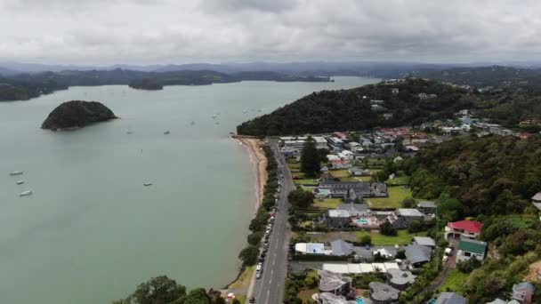 Paihia Bay Islands New Zealand December 2019 Scenic Seaside Village — 비디오