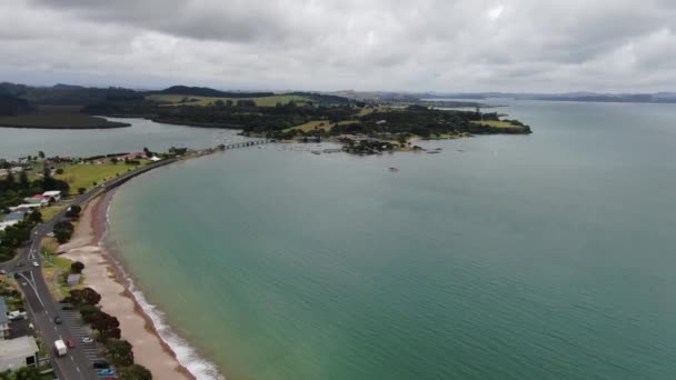 巴伊亚州 岛屿湾 新西兰 2019年12月30日 岛屿湾的风景海滨村 — 图库视频影像