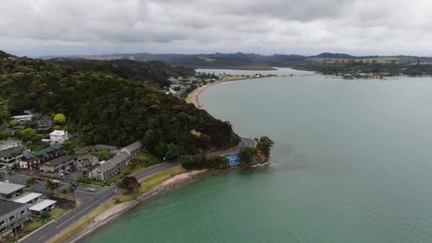 Paihia Baía Das Ilhas Nova Zelândia Dezembro 2019 Scenic Seaside — Vídeo de Stock