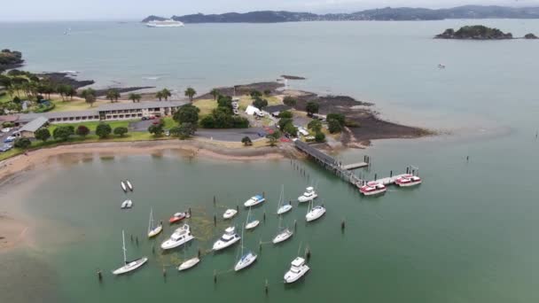 Paihia Bay Islands New Zealand December 2019 Scenic Seaside Village — 비디오