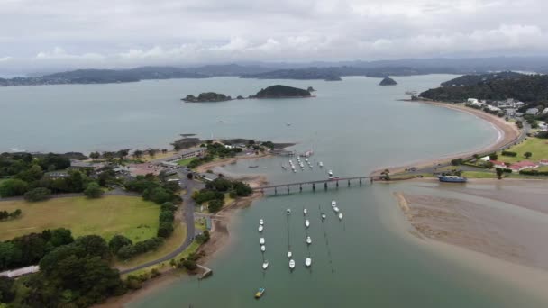 Paihia Bay Islands Nový Zéland Prosince 2019 Scenic Seaside Village — Stock video