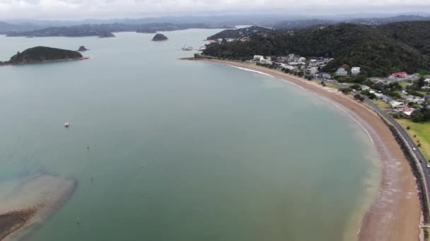 Paihia Bucht Der Inseln Neuseeland Dezember 2019 Das Malerische Küstendorf — Stockvideo