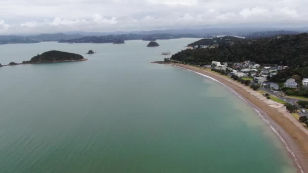 Paihia Zatoka Wysp Nowa Zelandia Grudzień 2019 Malownicza Wioska Nadmorska — Wideo stockowe