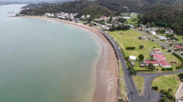 Paihia Öarnas Bukt Nya Zeeland December 2019 Den Natursköna Havsbyn — Stockvideo