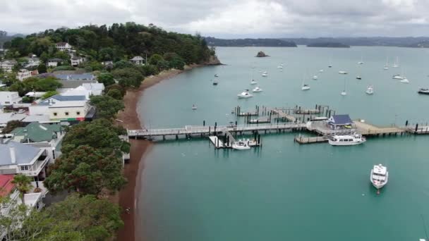 Russell Bahía Las Islas Nueva Zelanda Diciembre 2019 Scenic Peaceful — Vídeos de Stock