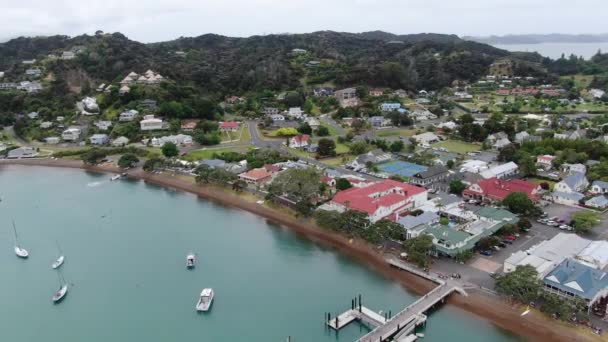 Russell Bay Islands Nova Zelândia Dezembro 2019 Scenic Peaceful Seaside — Vídeo de Stock