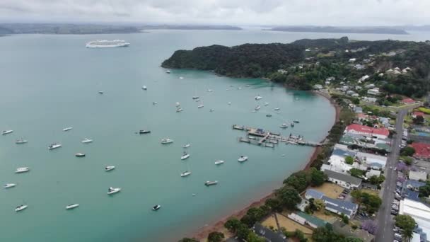 Russell Bahía Las Islas Nueva Zelanda Diciembre 2019 Scenic Peaceful — Vídeos de Stock