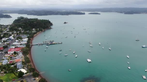 Russell Bay Islands Nya Zeeland December 2019 Scenic Peaceful Seaside — Stockvideo