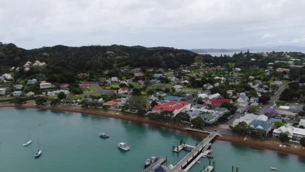 Russell Bahía Las Islas Nueva Zelanda Diciembre 2019 Scenic Peaceful — Vídeos de Stock