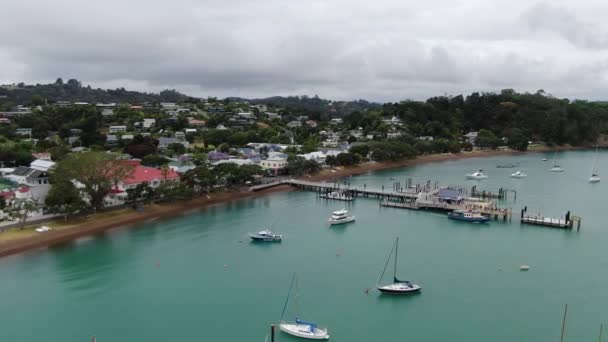 Russell Bahía Las Islas Nueva Zelanda Diciembre 2019 Scenic Peaceful — Vídeos de Stock