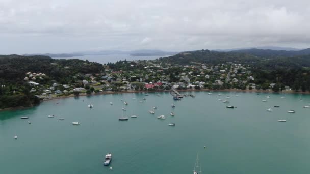 Russell Bahía Las Islas Nueva Zelanda Diciembre 2019 Scenic Peaceful — Vídeos de Stock