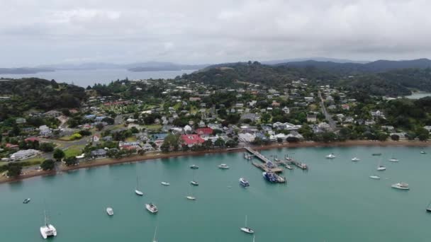 Russell Bay Islands Nieuw Zeeland December 2019 Scenic Peaceful Seaside — Stockvideo