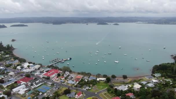 Russell Bay Islands Nieuw Zeeland December 2019 Scenic Peaceful Seaside — Stockvideo