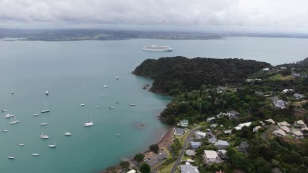 Russell Bahía Las Islas Nueva Zelanda Diciembre 2019 Scenic Peaceful — Vídeos de Stock