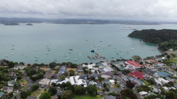 Russell Zatoka Wysp Nowa Zelandia Grudnia 2019 Malownicza Spokojna Nadmorska — Wideo stockowe