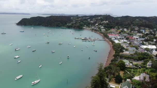 Russell Bay Islands New Zealand December 2019 Scenic Peaceful Seaside — 비디오