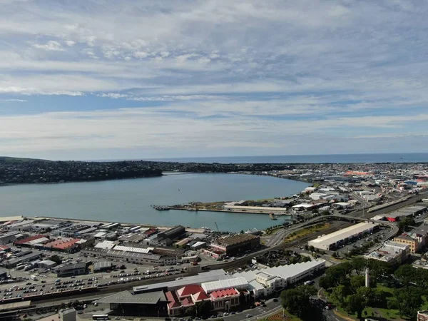 Dunedin Otago Nowa Zelandia Grudzień 2019 Majestatyczny Widok Wybrzeże Miasta — Zdjęcie stockowe