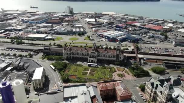 Dunedin Otago Nowa Zelandia Grudzień 2019 Majestatyczny Widok Wybrzeże Miasta — Wideo stockowe