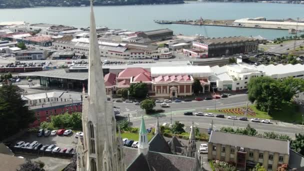 Dunedin Otago Nueva Zelanda Diciembre 2019 Majestuosa Vista Costa Ciudad — Vídeos de Stock