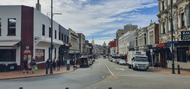 Dunedin, Otago / Yeni Zelanda - 29 Aralık 2019: Dunedin şehri Yeni Zelanda ve kırsal alanlarının Görkemli Sahil Manzarası