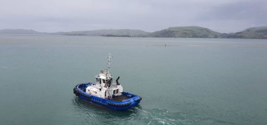 Dunedin, Otago / Yeni Zelanda - 29 Aralık 2019: Dunedin şehri Yeni Zelanda ve kırsal alanlarının Görkemli Sahil Manzarası