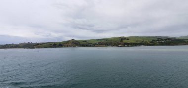 Dunedin, Otago / Yeni Zelanda - 29 Aralık 2019: Dunedin şehri Yeni Zelanda ve kırsal alanlarının Görkemli Sahil Manzarası