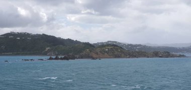 Dunedin, Otago / Yeni Zelanda - 29 Aralık 2019: Dunedin şehri Yeni Zelanda ve kırsal alanlarının Görkemli Sahil Manzarası