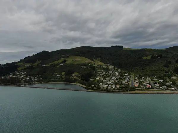 Dunedin Otago Nowa Zelandia Grudzień 2019 Majestatyczny Widok Wybrzeże Miasta — Zdjęcie stockowe