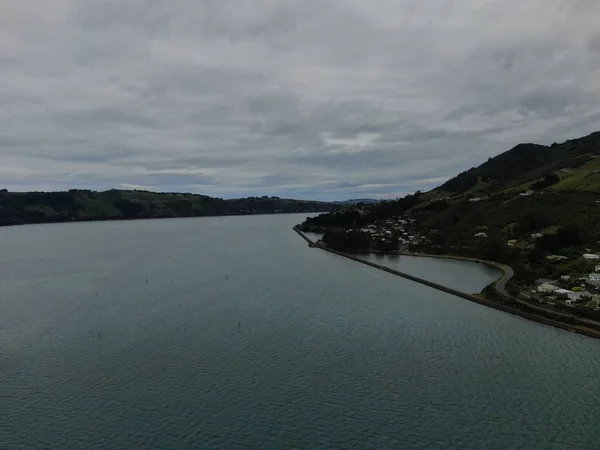 Dunedin Otago Nueva Zelanda Diciembre 2019 Majestuosa Vista Costa Ciudad — Foto de Stock