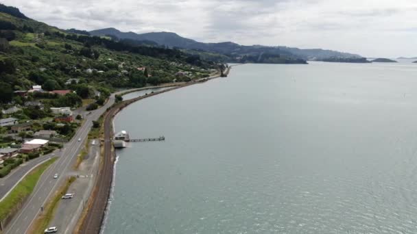 Dunedin Otago New Zealand Δεκεμβρίου 2019 Majestic Coast View Dunedin — Αρχείο Βίντεο