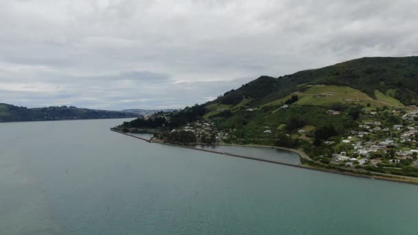 Dunedin Otago Nuova Zelanda Dicembre 2019 Maestosa Vista Sulla Costa — Video Stock