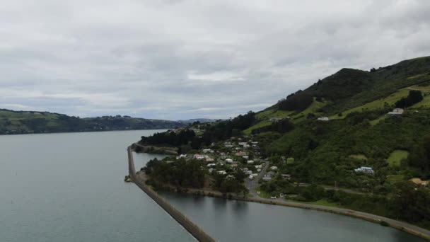 Dunedin Otago Nuova Zelanda Dicembre 2019 Maestosa Vista Sulla Costa — Video Stock