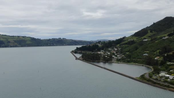 Dunedin Otago Nieuw Zeeland December 2019 Het Majestueuze Uitzicht Kust — Stockvideo