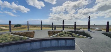 Napier, Kuzey Adası / Yeni Zelanda - 29 Aralık 2019: Napier, Yeni Zelanda 'nın Art Deco Başkenti; kentin simgeleri, manzarası ve güzel çevresi