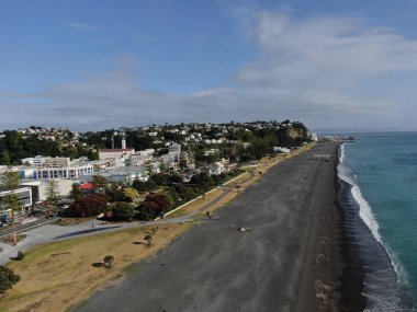 Napier, Kuzey Adası / Yeni Zelanda - 29 Aralık 2019: Napier, Yeni Zelanda 'nın Art Deco Başkenti; kentin simgeleri, manzarası ve güzel çevresi