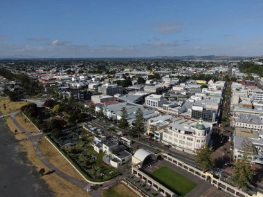 Napier, Kuzey Adası / Yeni Zelanda - 29 Aralık 2019: Napier, Yeni Zelanda 'nın Art Deco Başkenti; kentin simgeleri, manzarası ve güzel çevresi