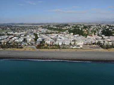 Napier, Kuzey Adası / Yeni Zelanda - 29 Aralık 2019: Napier, Yeni Zelanda 'nın Art Deco Başkenti; kentin simgeleri, manzarası ve güzel çevresi