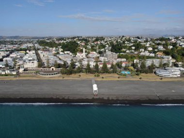 Napier, Kuzey Adası / Yeni Zelanda - 29 Aralık 2019: Napier, Yeni Zelanda 'nın Art Deco Başkenti; kentin simgeleri, manzarası ve güzel çevresi