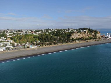 Napier, Kuzey Adası / Yeni Zelanda - 29 Aralık 2019: Napier, Yeni Zelanda 'nın Art Deco Başkenti; kentin simgeleri, manzarası ve güzel çevresi
