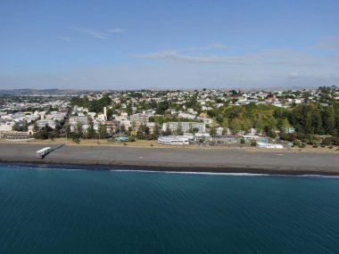 Napier, Kuzey Adası / Yeni Zelanda - 29 Aralık 2019: Napier, Yeni Zelanda 'nın Art Deco Başkenti; kentin simgeleri, manzarası ve güzel çevresi