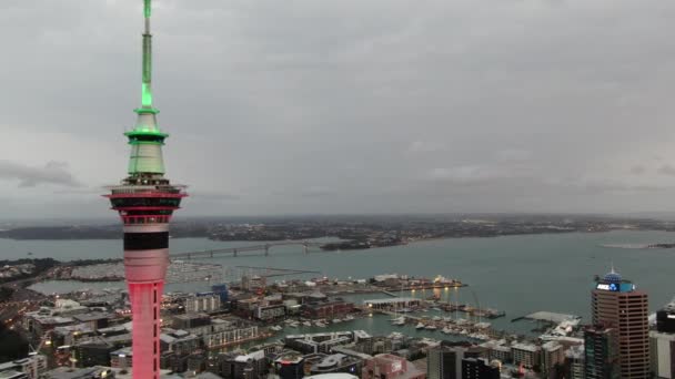 Viaduct Harbour Auckland Nuova Zelanda Dicembre 2019 Iconico Simbolo Della — Video Stock