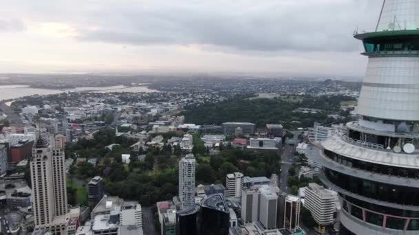 Port Wiaduktowy Auckland Nowa Zelandia Grudzień 2019 Słynny Zabytek Miasta — Wideo stockowe